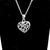 Silver Heart Small Scrolls Necklace