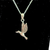 Silver small hummingbird Necklace