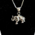 Silver 3-D Elephant Necklace