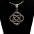 Silver 2 Snakes Endless Knot Necklace