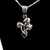 Silver 3 Mushrooms Intertwined Necklace