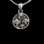 Silver 3 Mushrooms & Moon in Circle Necklace