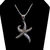 Silver starfish Textured Necklace