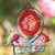 Bouquet Deluxe 2 Hummingbird Feeder  Clear with Red Medallion