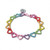 Rainbow Heart Link Bracelet