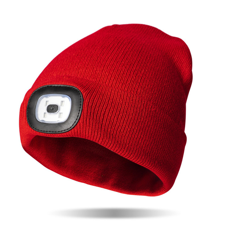 Rechargeable LED Beanie Red
