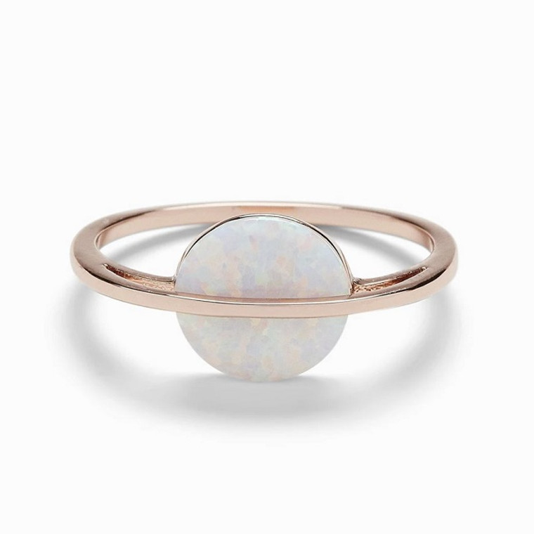 Opal Saturn Ring Size 7