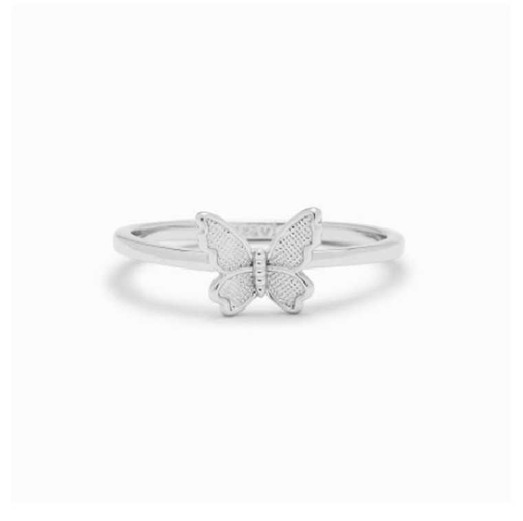 Butterfly Silver Ring Size 6