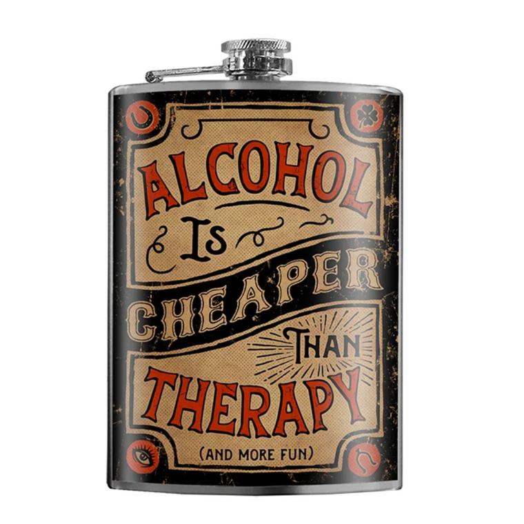 Cheaper Than Therapy Flask