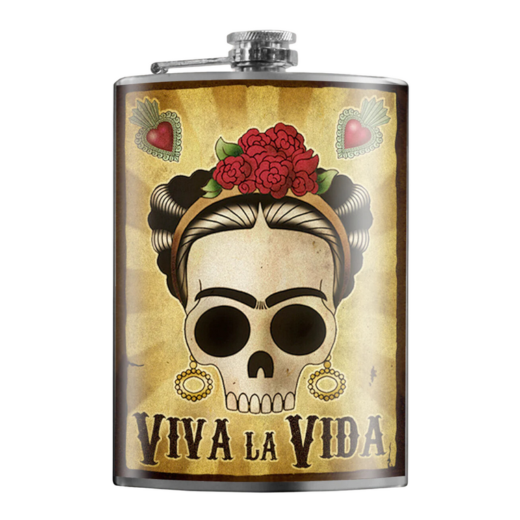 Viva La Vida Frida Kahlo Flask