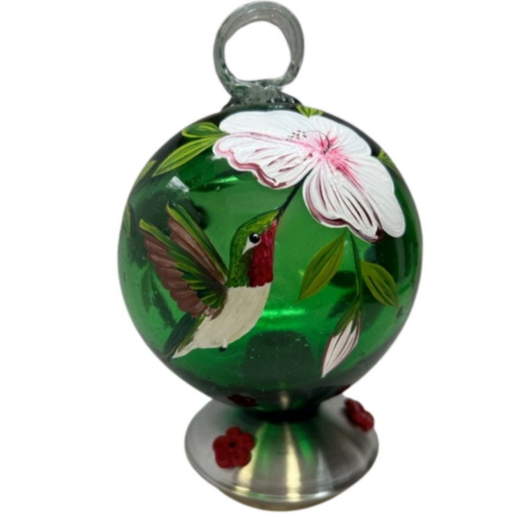 Dew Drop Hummingbird Feeder - Botanica Green