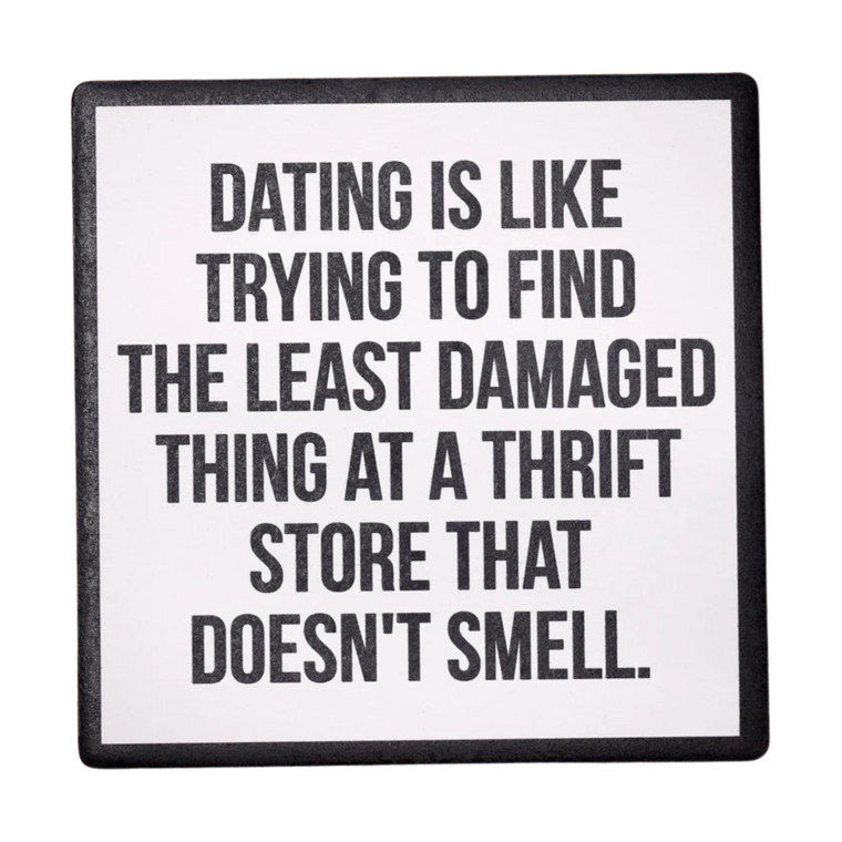 Thrift Store Dating Coaster