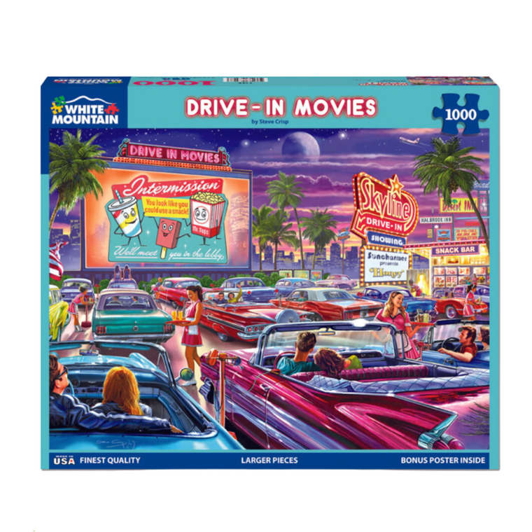 Drive-In Movie 1000 Piece Puzzle