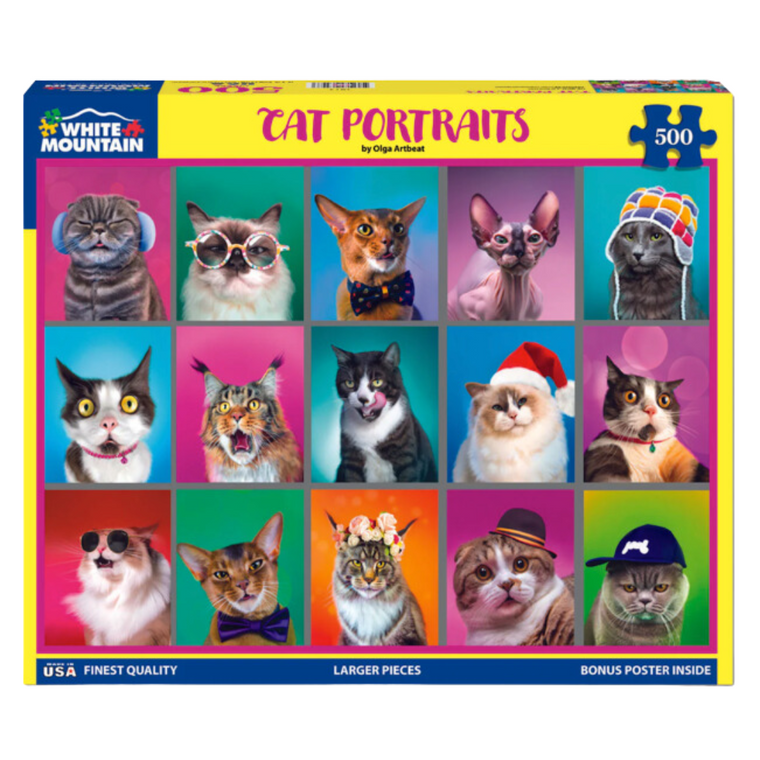 Cats Portraits 500 Piece Puzzle