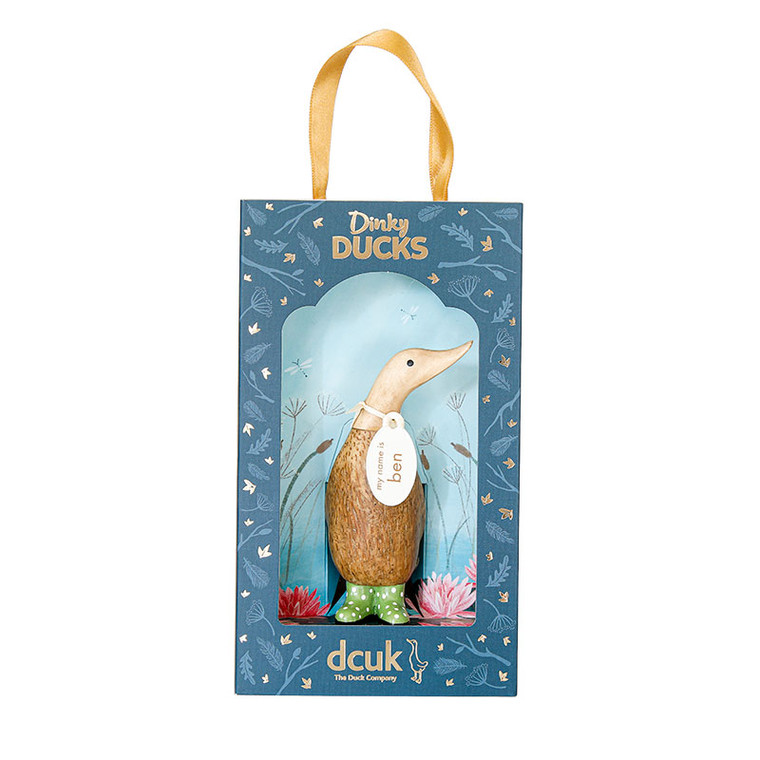 Dinky Duck Boxed Spotty Wellies Green