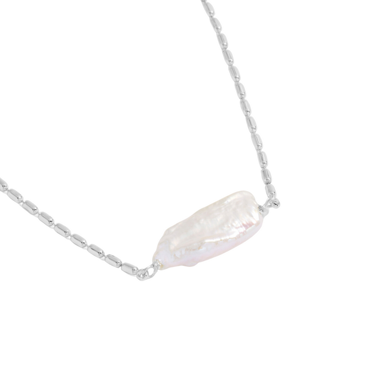 Lumi Pearl Silver Necklace