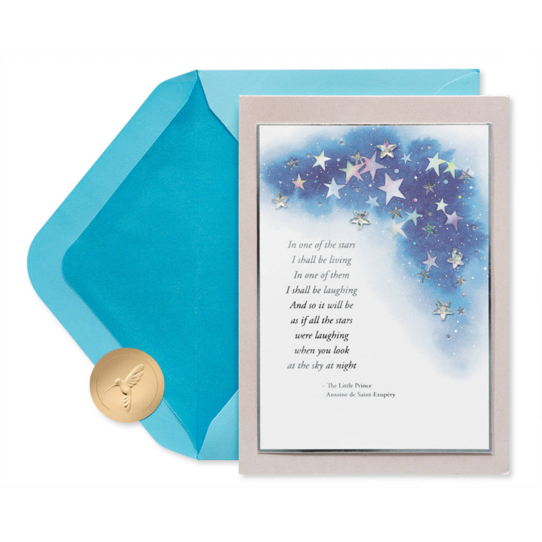 Little Prince One of Stars Sympathy Card