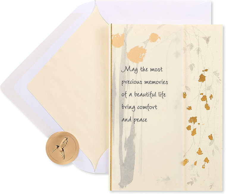 Cascading Flowers Sympathy Card