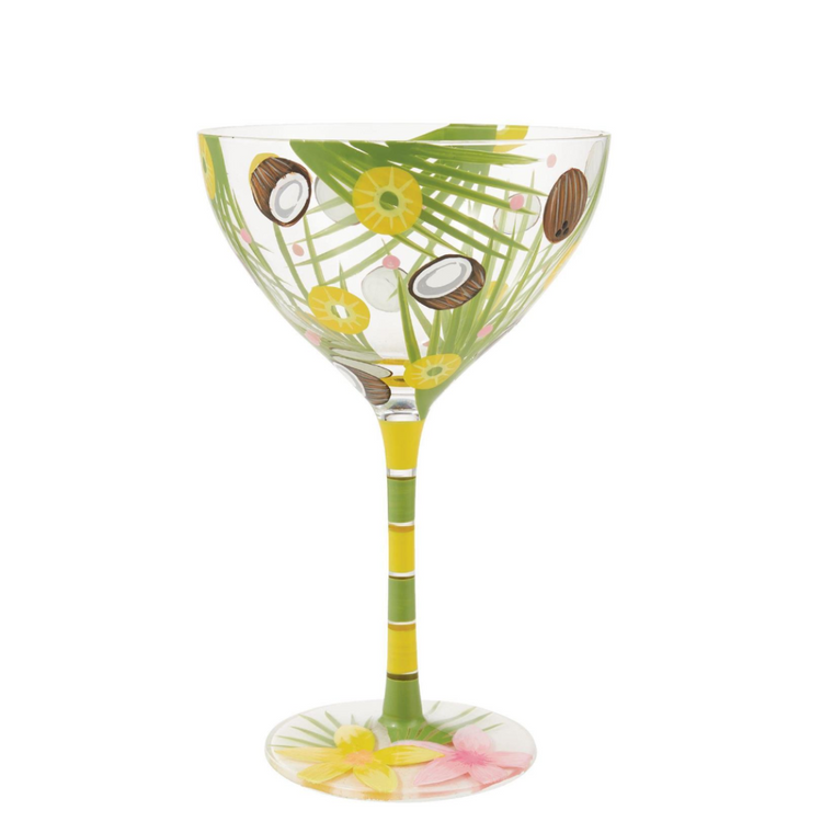 Shaken Pina Colada Cocktail Glass