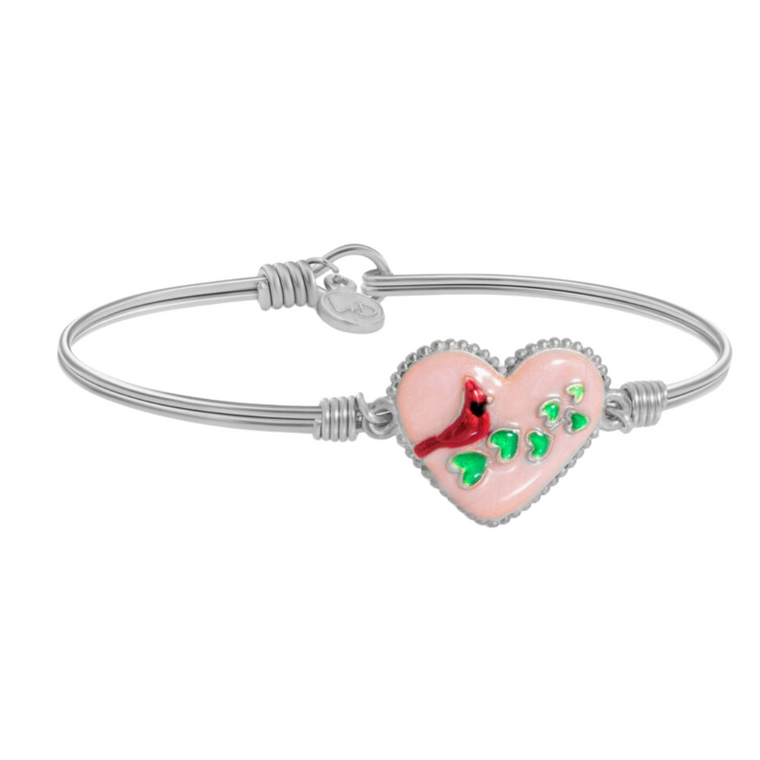 Forever Valentine Cardinal Pink Bangle Bracelet