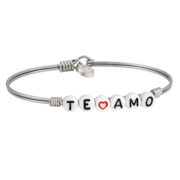 Te Amo Letter Bead Bangle Bracelet