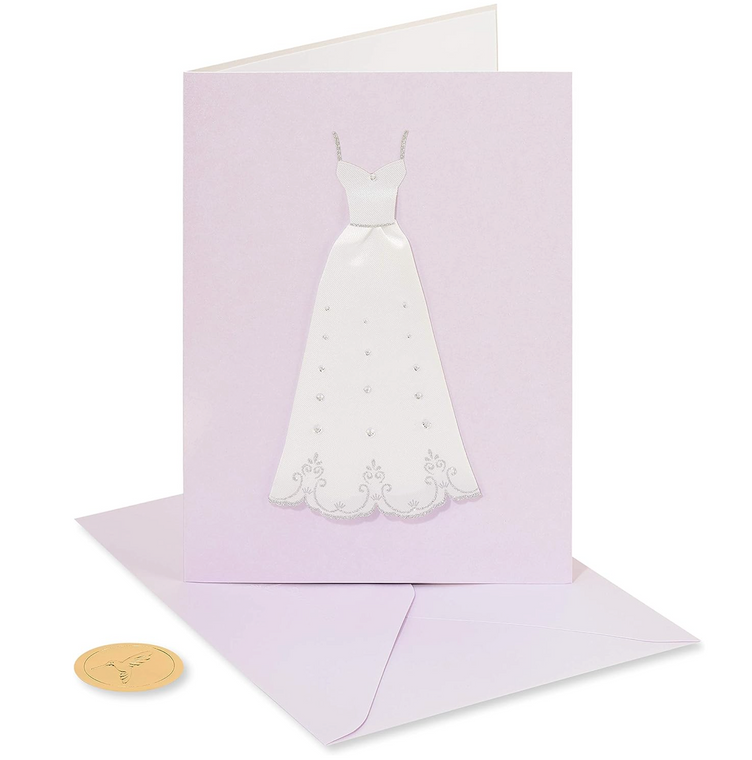 Handmade Bridal Gown Wedding Card