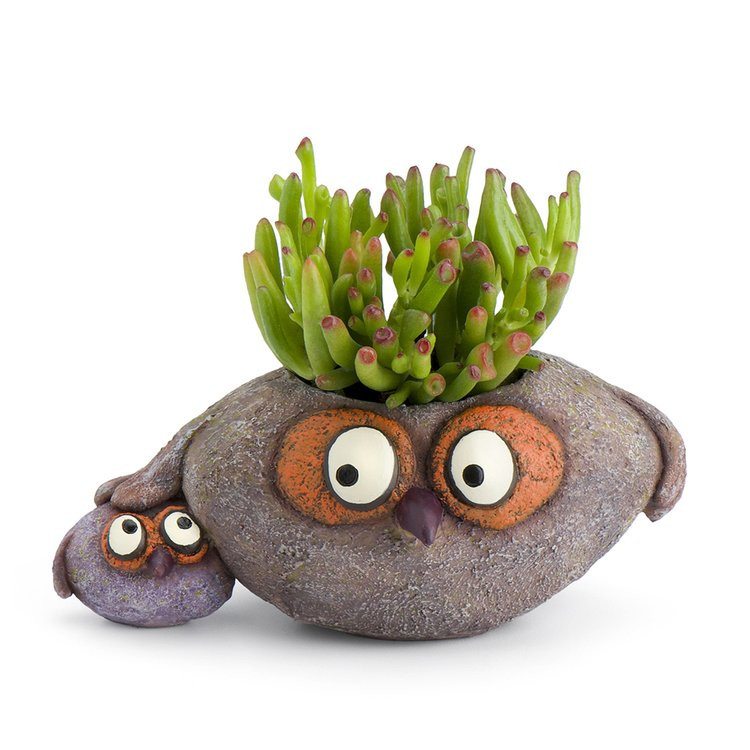 Papaw & Chip Owl Planter