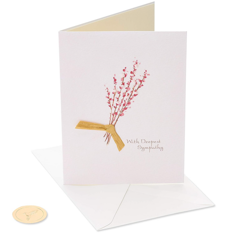 Pink Bouquet Sympathy Card