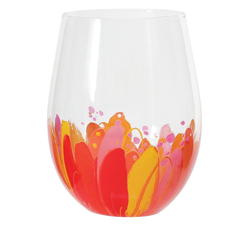 Orange Garden Wine Glass - Etta Vee
