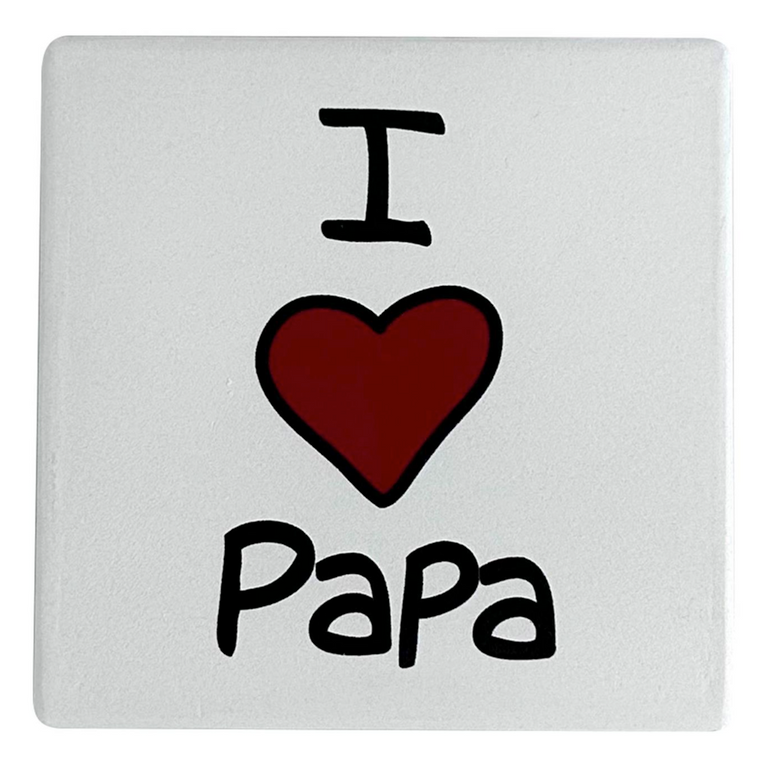 I Heart Papa Coaster