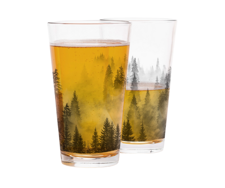 Forest & Clouds Pint Glass