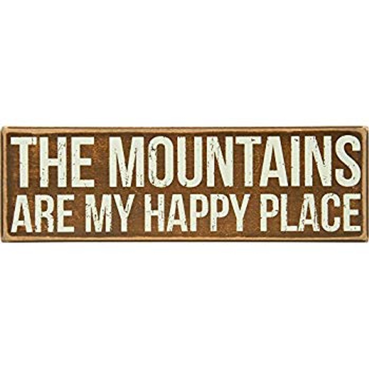Happy Place Mountains Sign