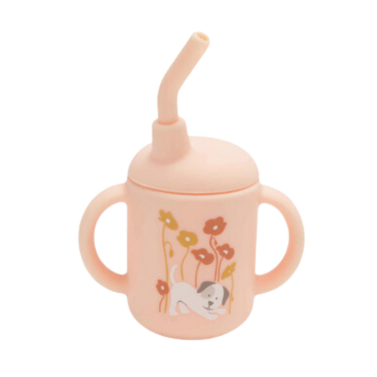 Sugarbooger Fresh & Messy Sippy Cup - Puppies & Poppies
