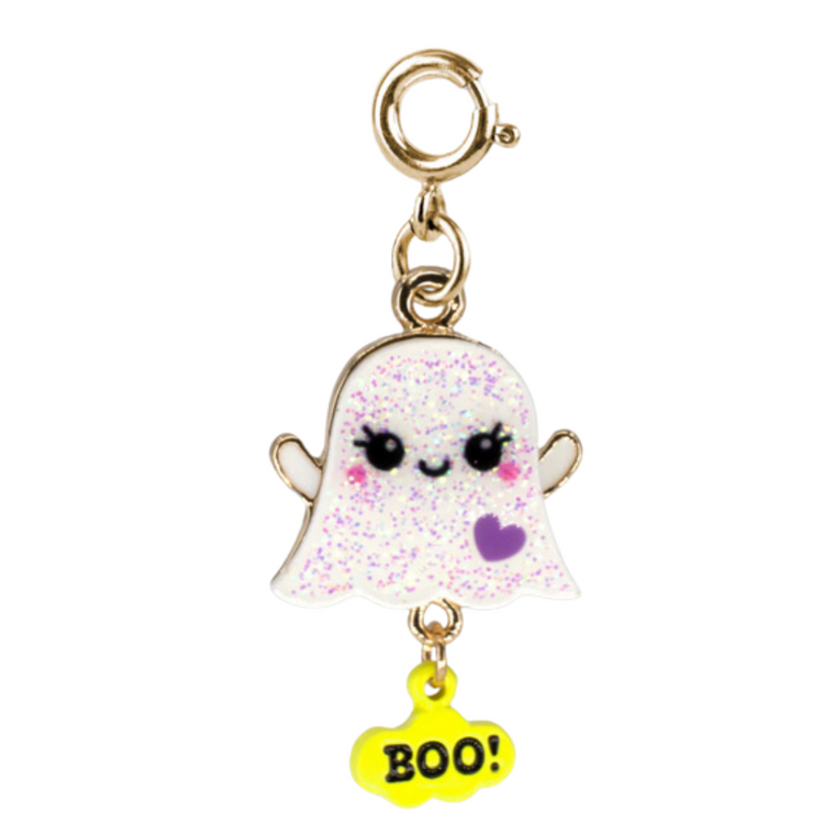 Gold Glitter Ghost Charm