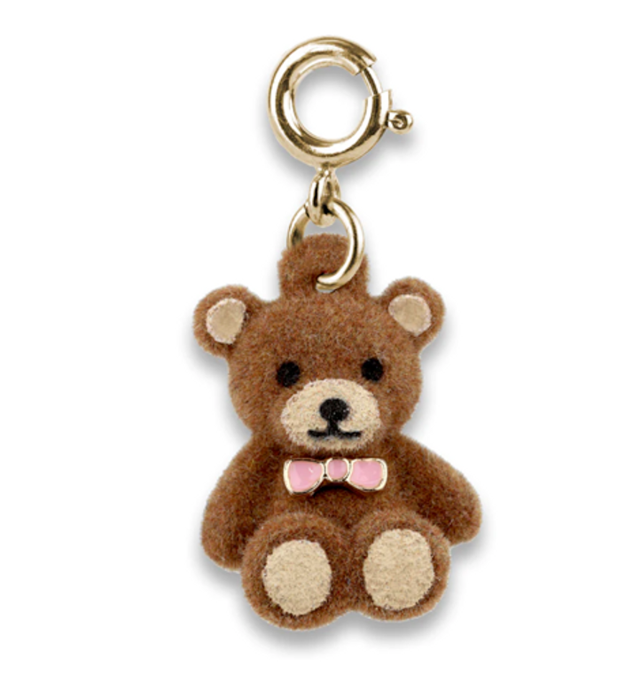 Gold Fuzzy Bear Charm