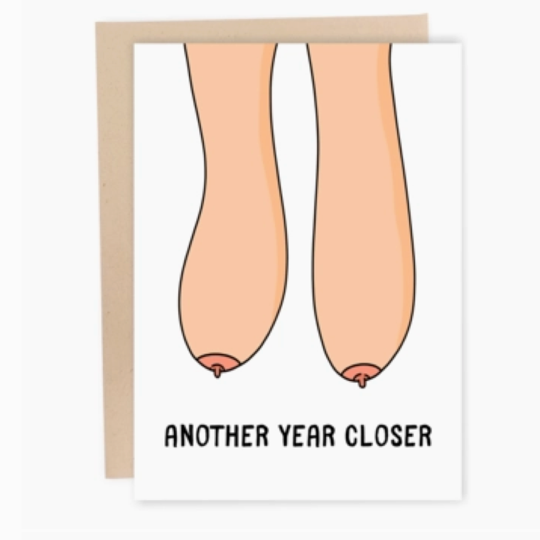 Saggy Boobs Funny Birthday Card