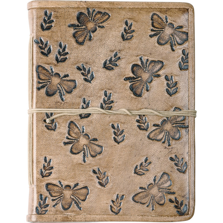 Bee & Floral Leather Journal