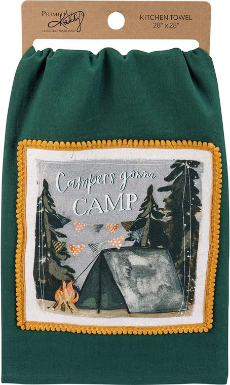 Campers Gonna Camp Dish Towel