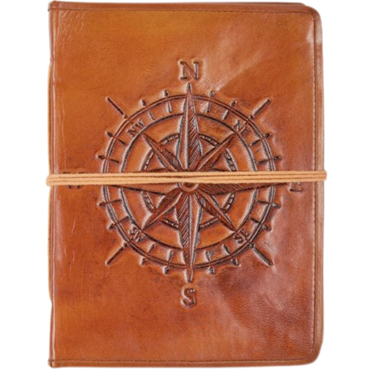Compass Rose Leather Journal