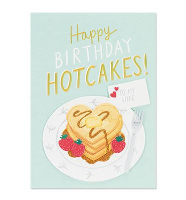 Wife Pancakes Birthday Card