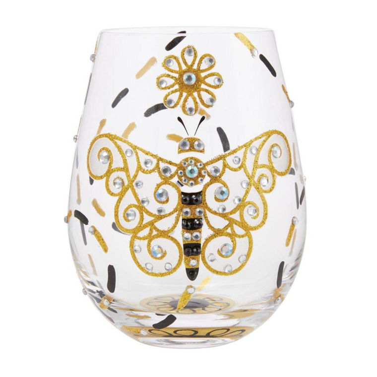 Brilliant Butterfly Stemless Wine Glass