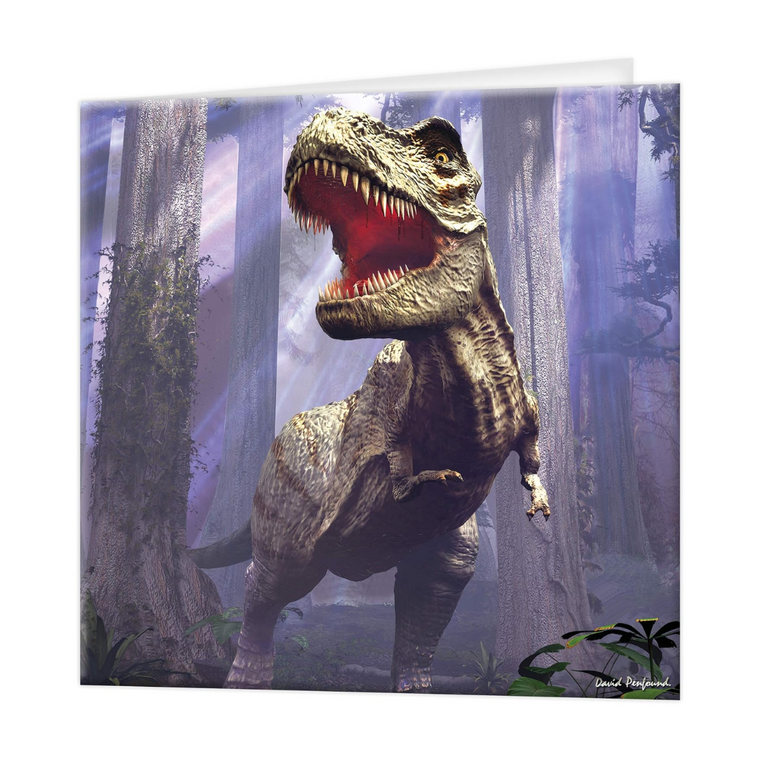 3D T-Rex Blank Card