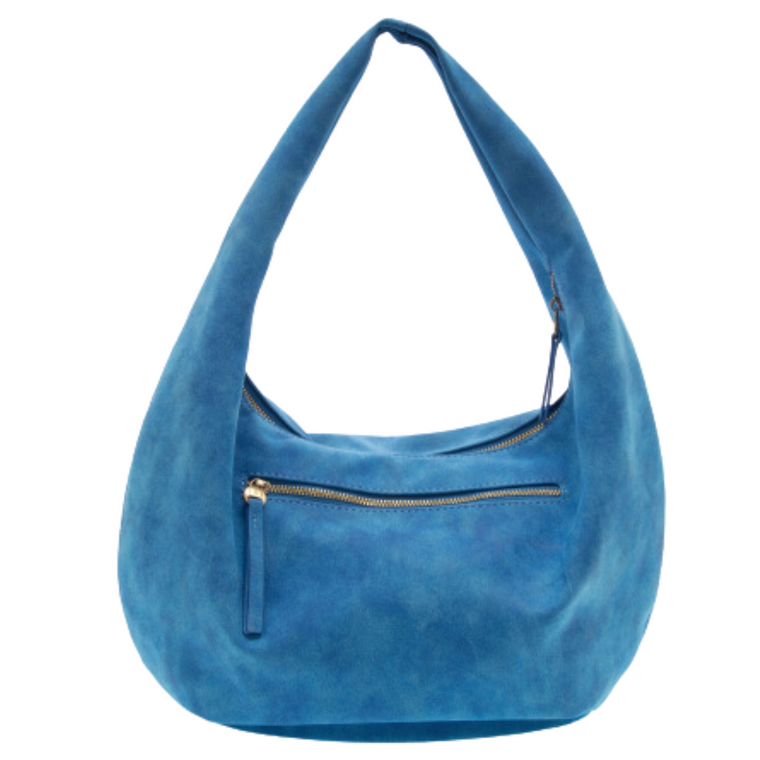 Bianca Soft Crescent Shoulder Bag - Cobalt