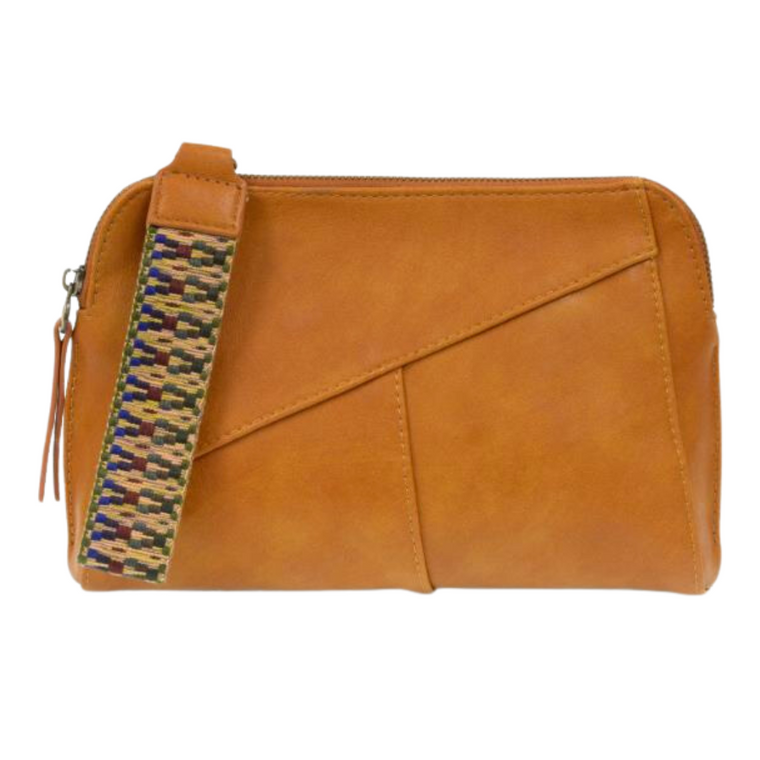 Gigi Crossbody With Woven Wrist Strap -Honey