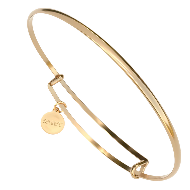 Dome Expandable Bangle - Platinum Gold