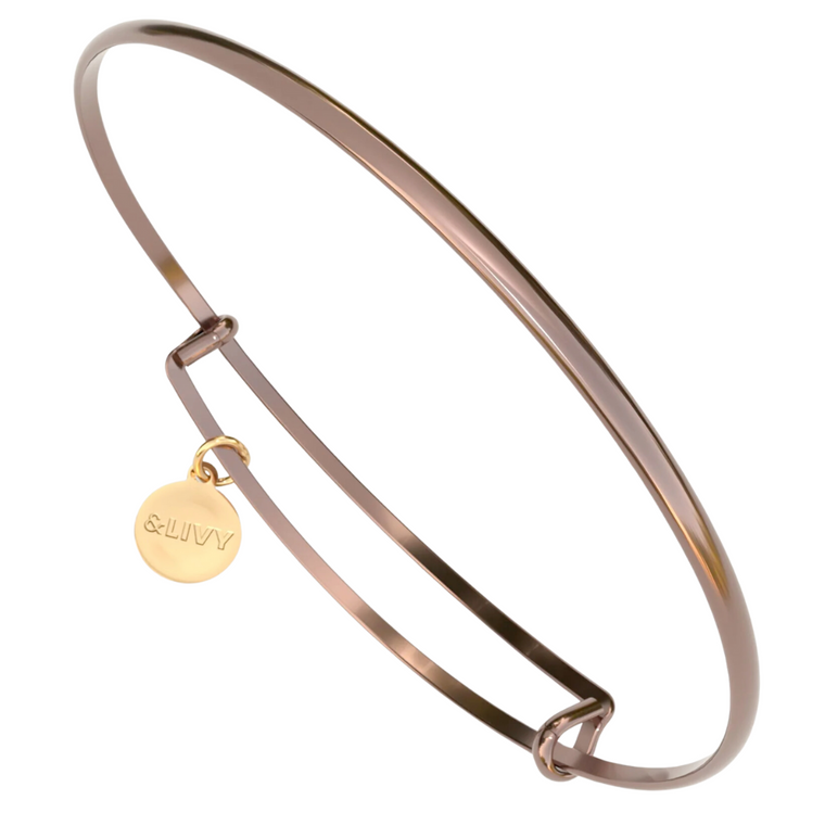 Dome Expandable Bangle - Rose Gold