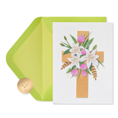 Wood Cross Easter Card