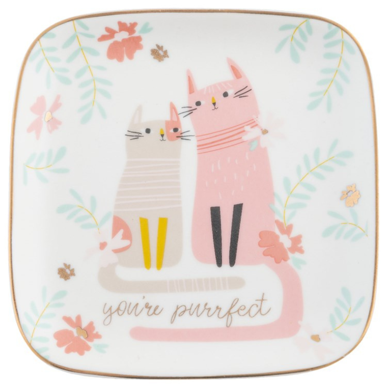 Large Square Cat Trinket Tray