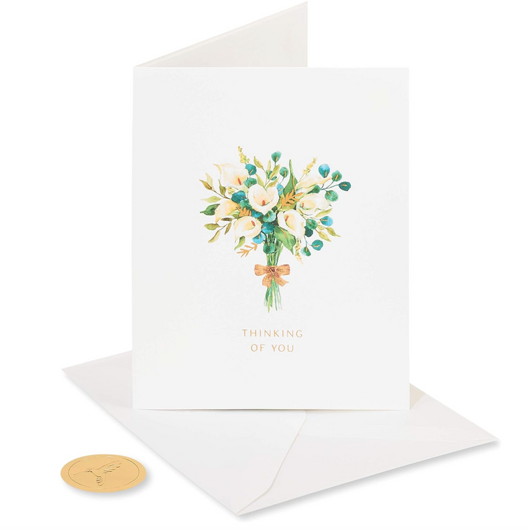 Bouquet Of Lillies Sympathy Card