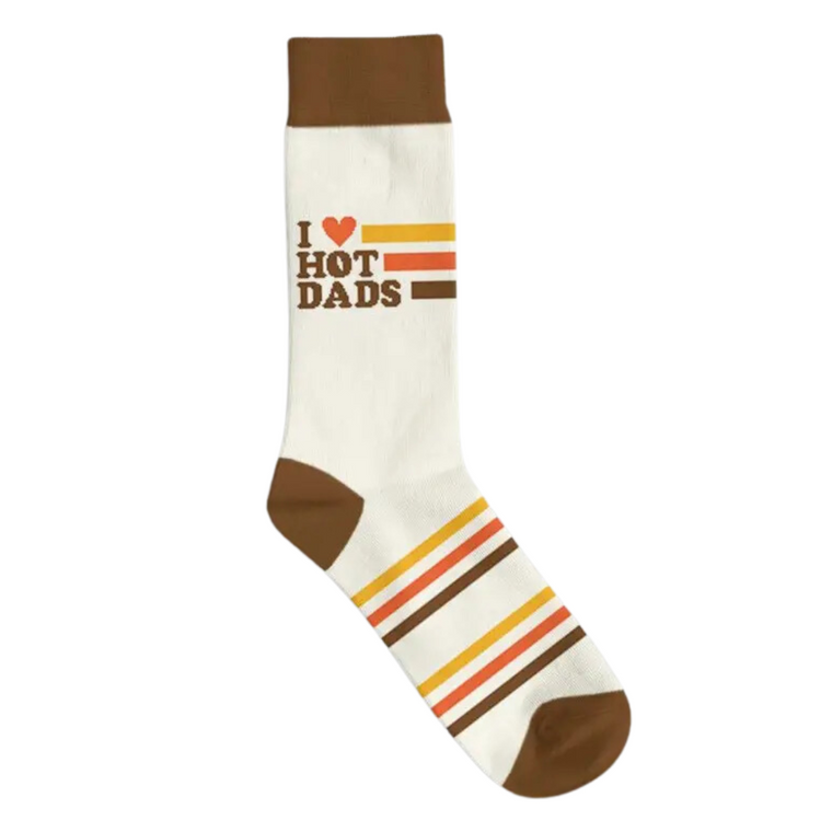 I Love Hot Dads Socks